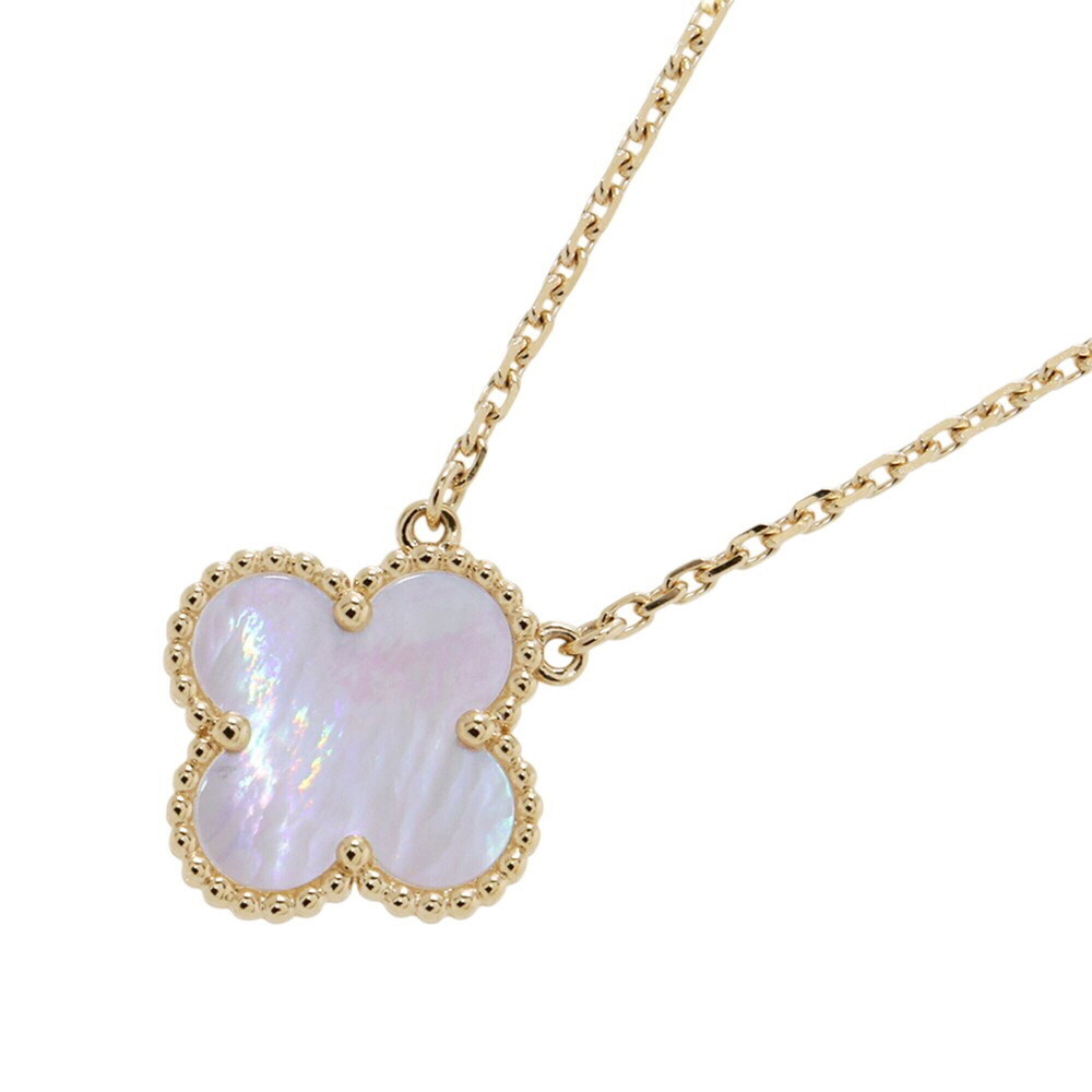 Van Cleef & Arpels Alhambra Necklace Pendant Mother of Pearl 18K Yellow Gold ...
